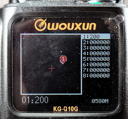Wouxun KG-Q10G Map Display